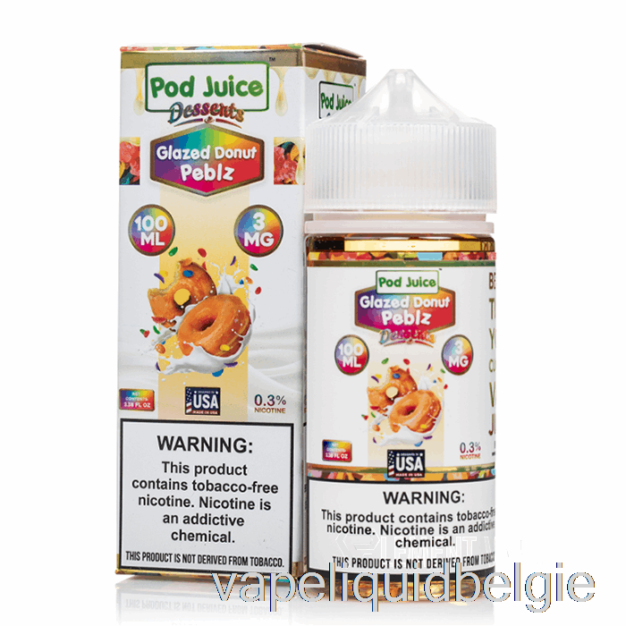 Vape België Geglazuurde Donut Peblz - Peulensap - 100ml 3mg